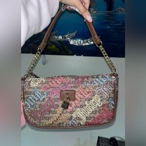 Juicy Couture Graffiti Lock N Chain Shoulder Bag